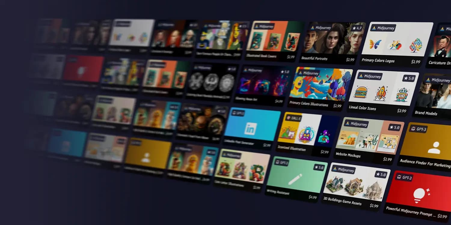 AI-generated prompt showcase collage